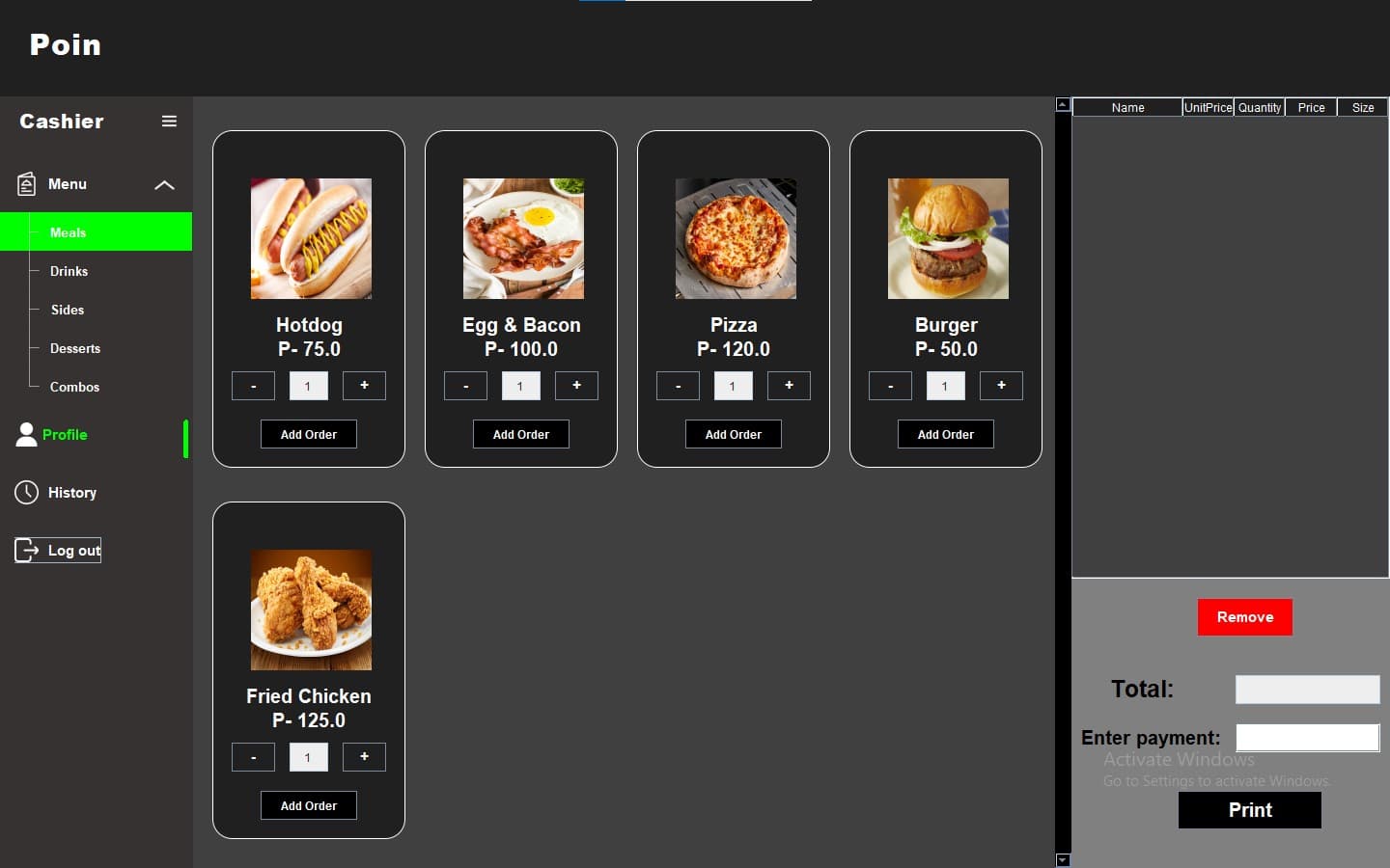 Point of Sale System