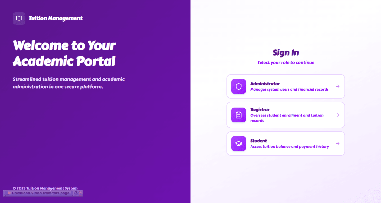 Tuition Management System